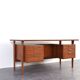 Mid-Century Danish Teak Executive Desk by Kai Kristiansen for FM Møbler