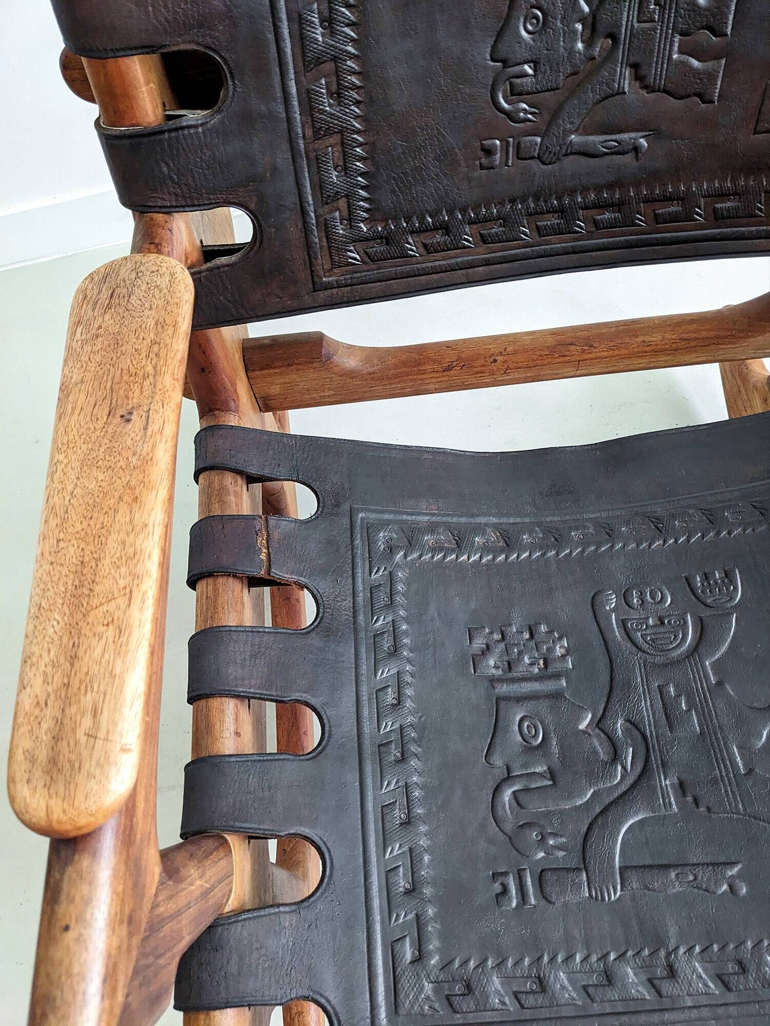 Sculptural Rocking Chair by Angel Pazmiño for Muebles de Estilo 1960's