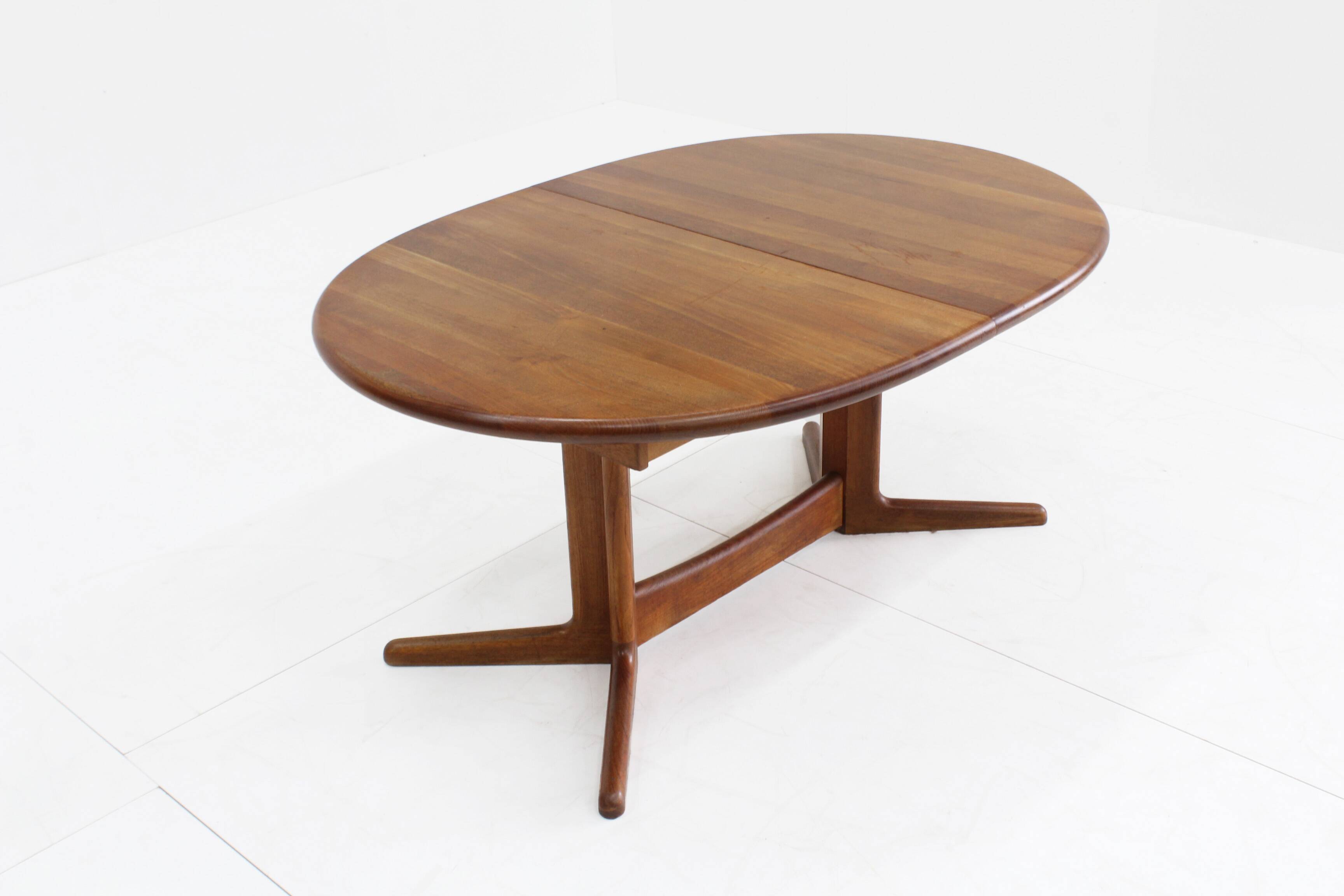 Vintage Danish oval  dining table 1960s