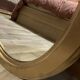 Oval gold medallion mirror – Classic style – 67 x 52 cm
