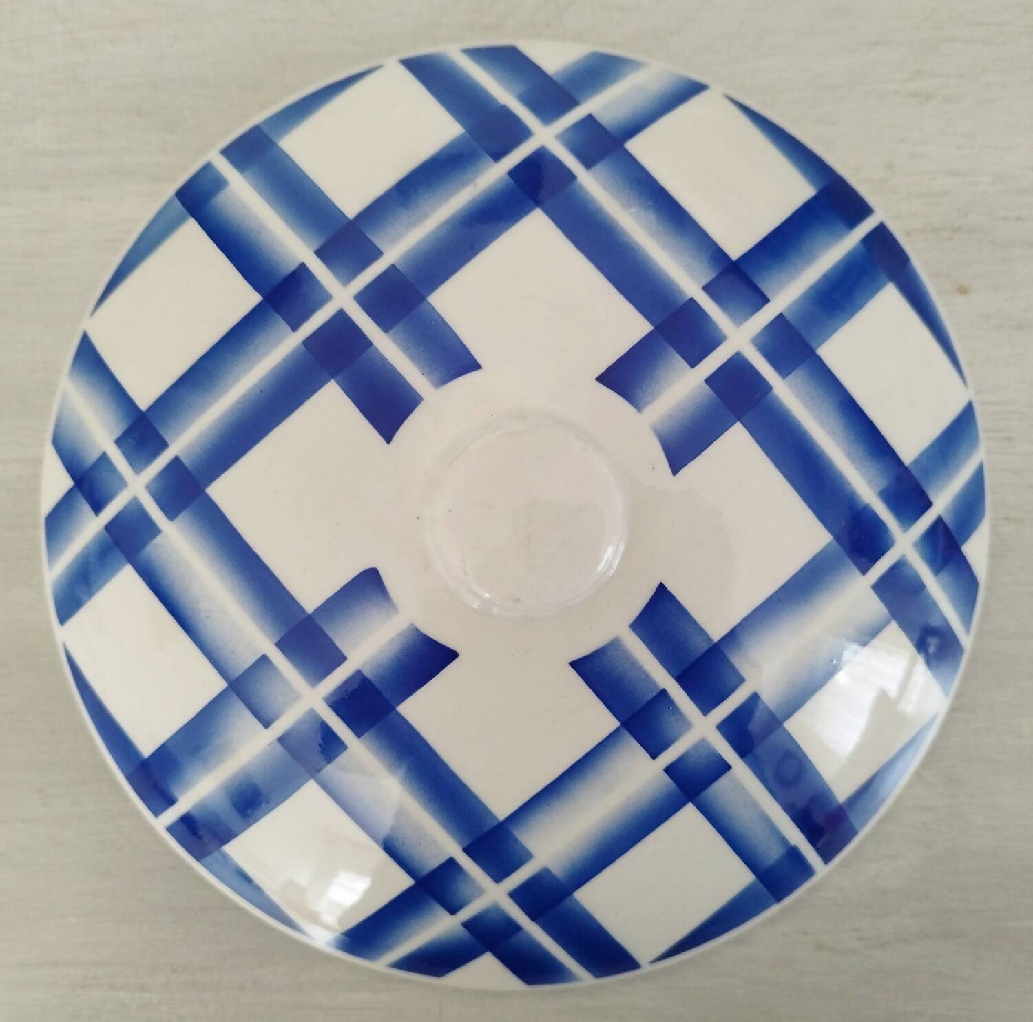 Vegetable Tureen Old Opaque Porcelain Badonviller Vintage Blue Tiles Decor