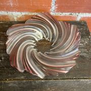 Vintage Art Nouveau Moulded Glass Cup Old Wave