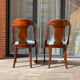 Pair of mahogany gondola chairs