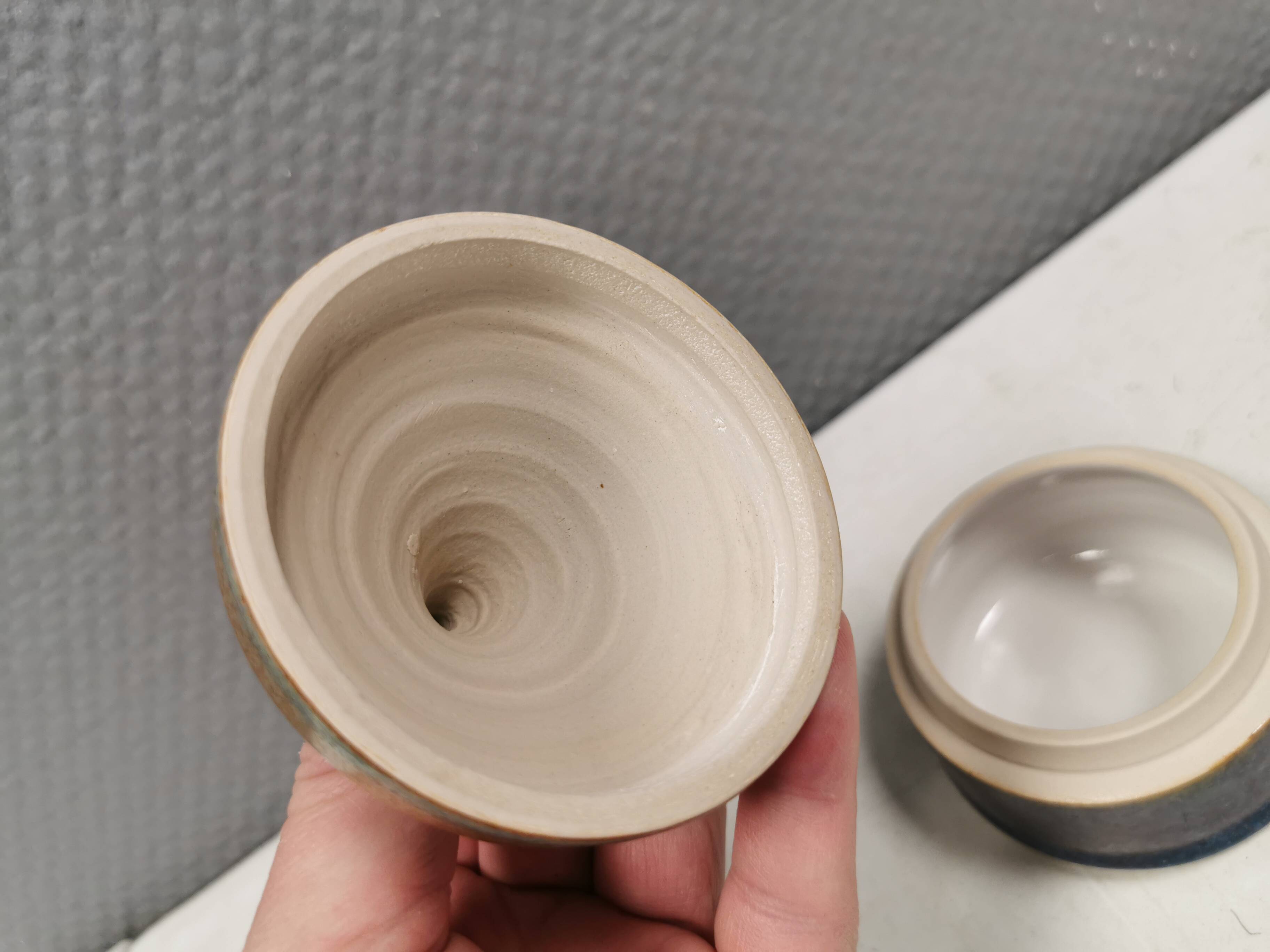 An incredibly beautiful lidded jar from Hampen Keramik, Denmark 1990s