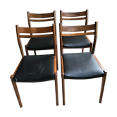 Set of 4 italian chairs 50s