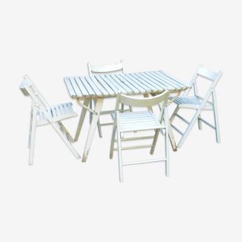 Wooden folding garden furniture, years 50