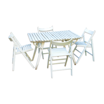 Wooden folding garden furniture, years 50