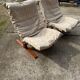The Siesta chair set by Ingmar Relling 1965 — brown wood and beige fabric