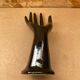 Antique Black Ceramic Hand Soliflore Ring Sizer Vintage Decoration