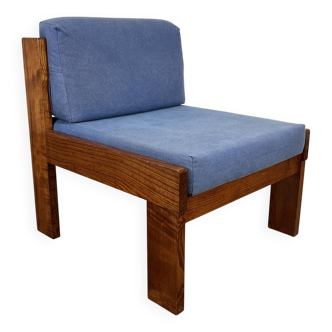 Vintage 70s wooden armchair