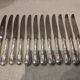 12 silver-plated table knives by Christofle Marly, 24.6cm