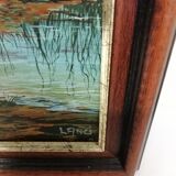 Old painting "Marécage" signed LANCI