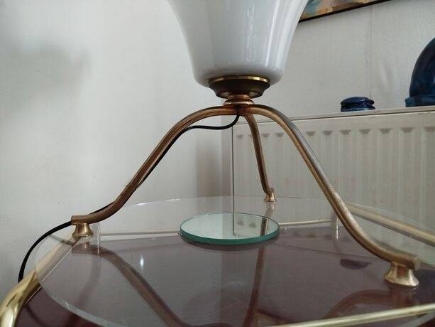 Tulip lamp in opaline - Art Deco -