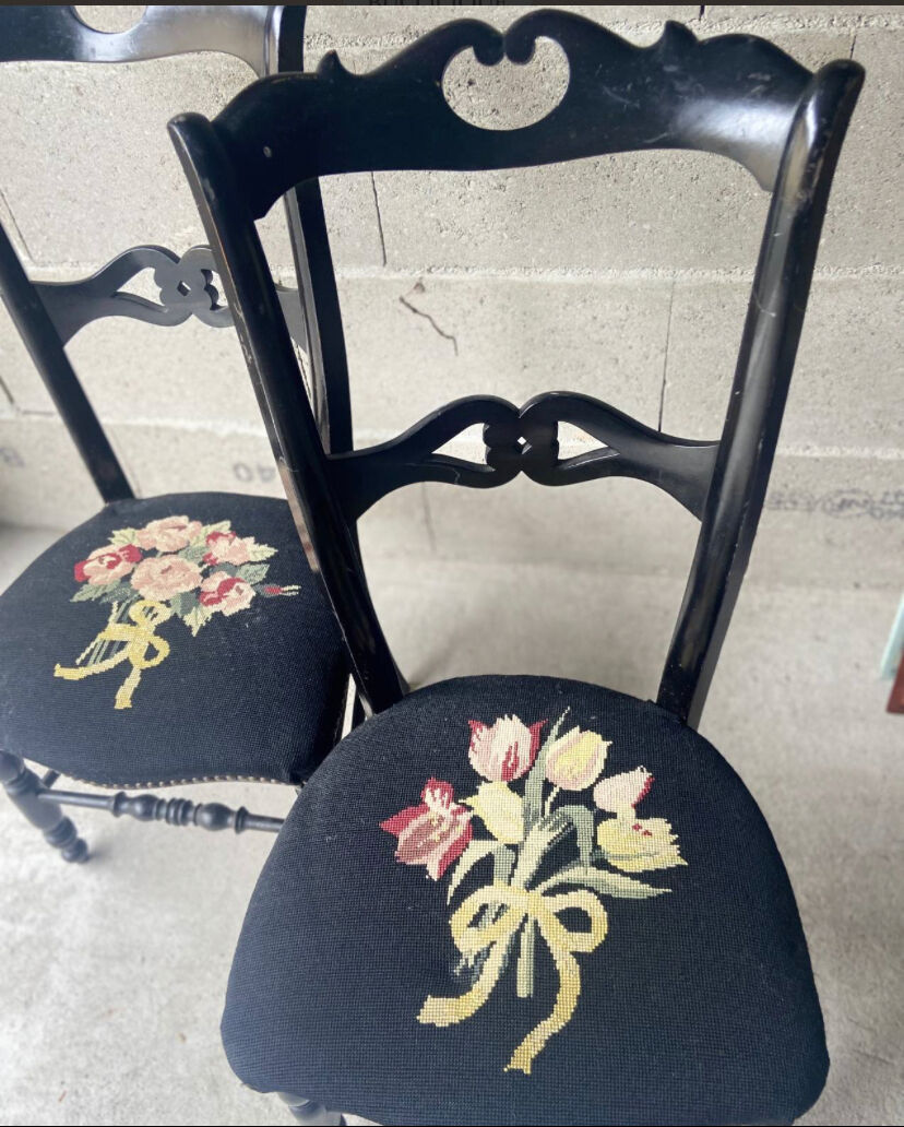 Pair of old nurse's chairs from the Napoleon III period