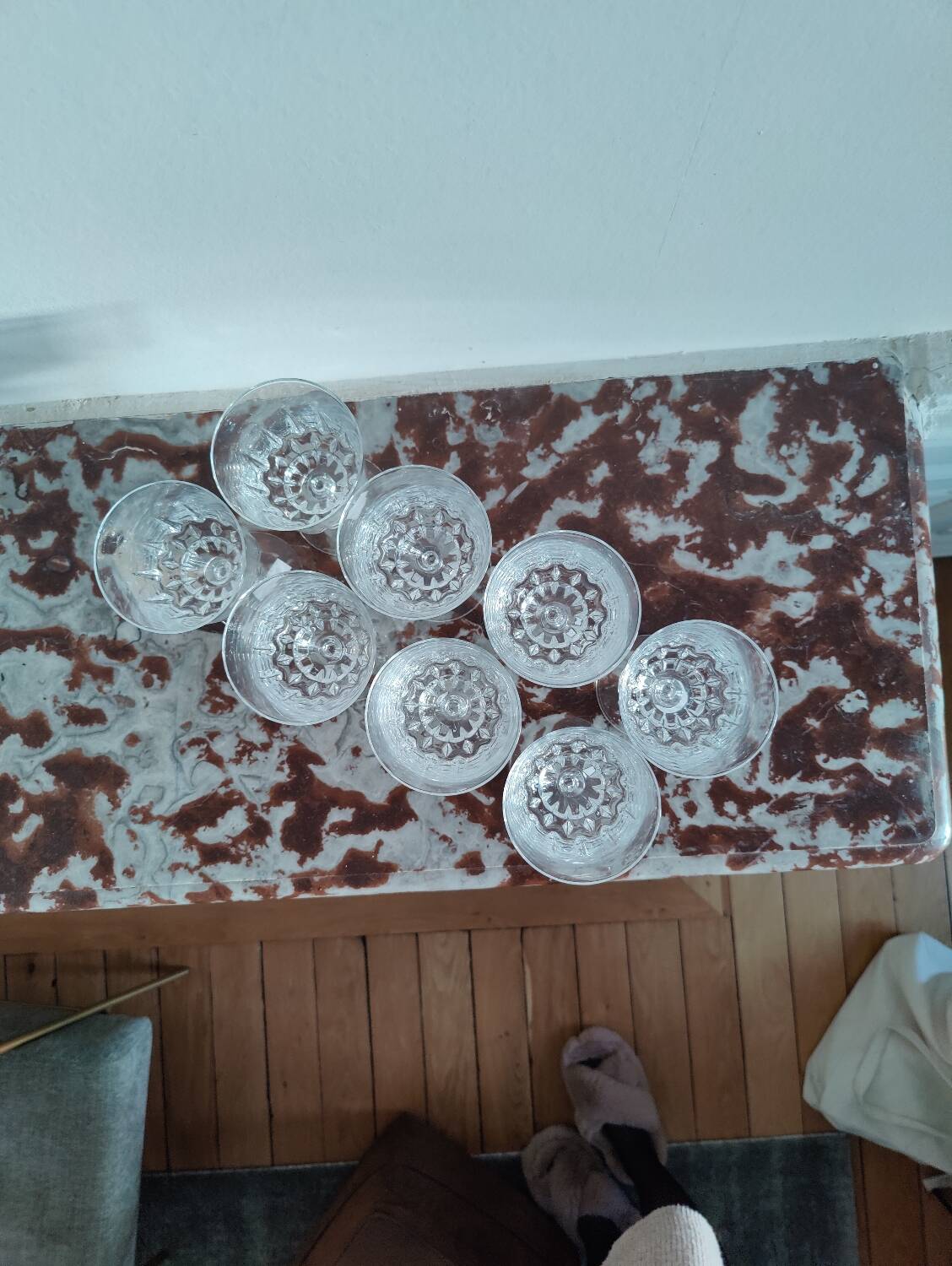 Crystal wine glasses