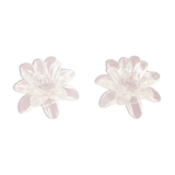 Pair of glass candlesticks