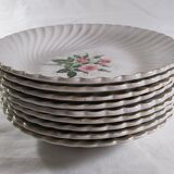 9 KG Lunéville earthenware plates