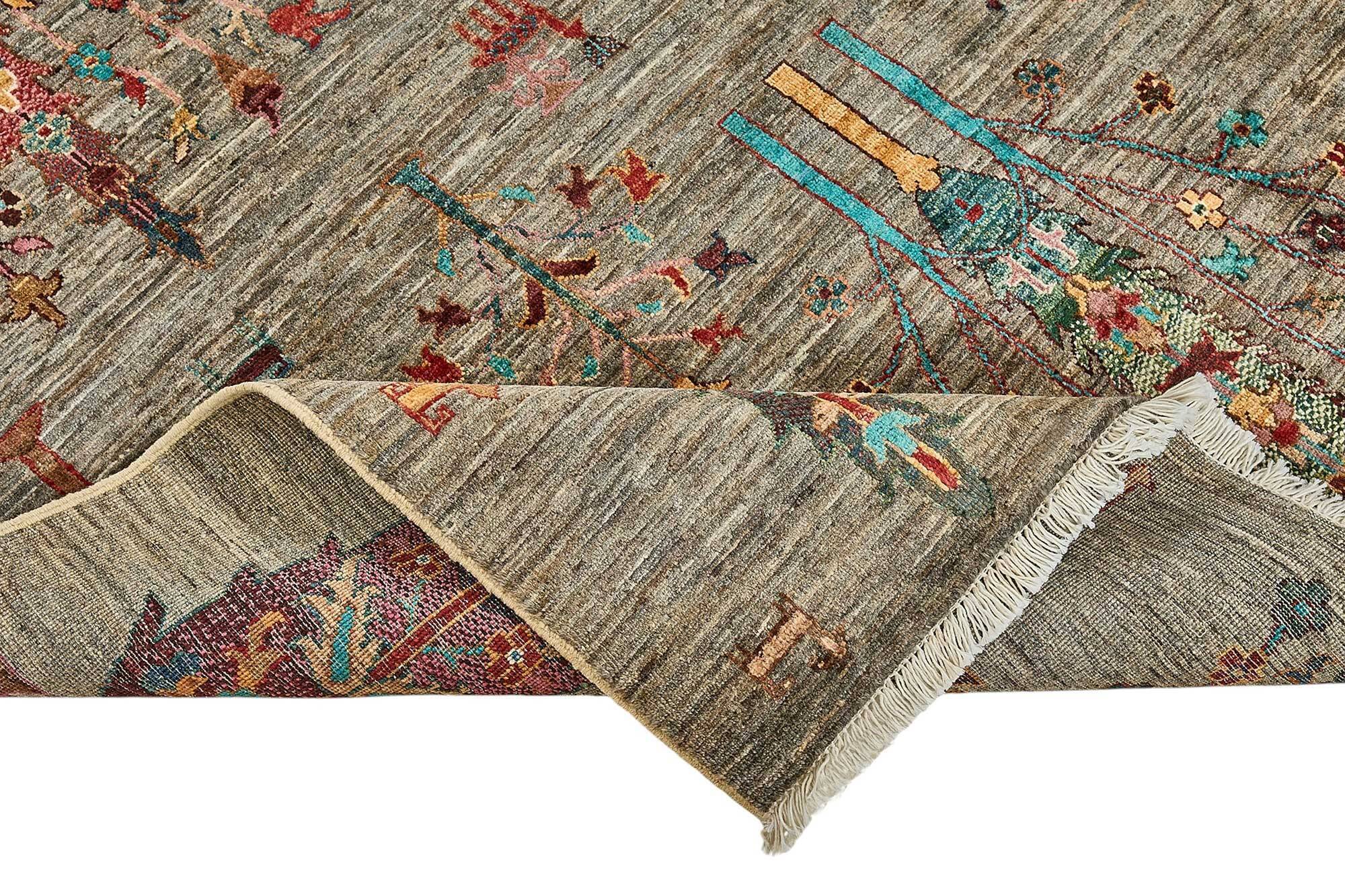 Turkish Handknotted Wool Oushak Rug 182 cm x 253 cm