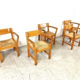 Vintage scandinavian pine wood dining chairs, 1960s by GM Mobler
