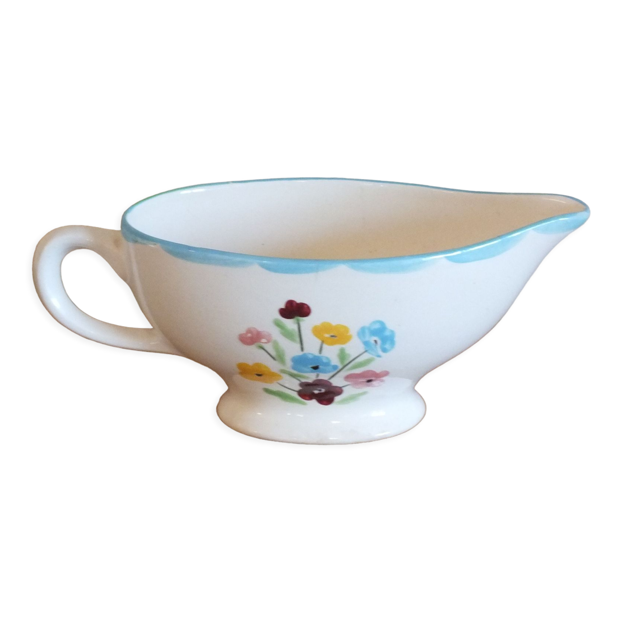 Saucière années 50 Salins modèle Jocelyne - fleurs