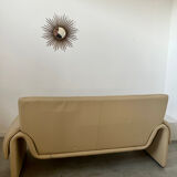 Vintage design sofa de sede ds-2011 in cream leather 2 places