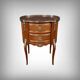 Small Kidney-Shaped Mahogany Chest of Drawers, Transition Style – Early 20th Century