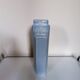 Grey ceramic art deco vase, fan shape.