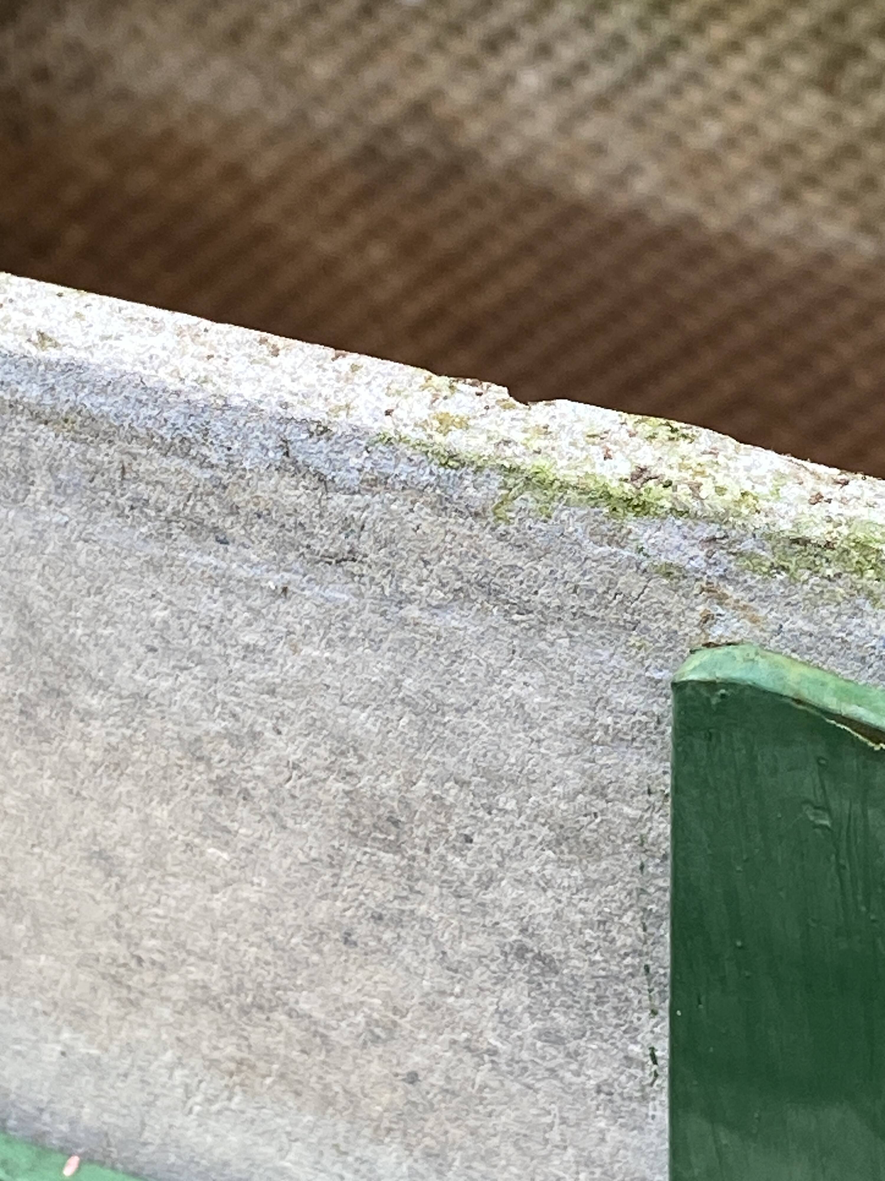 Pair of Large planters in fiber cement and metal 1950 eternit