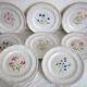 8 large flat plates Pierre Motton for Gien circa 1930