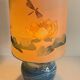 Vintage ceramic and silk ball lamp