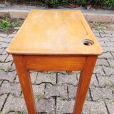 School desk with varnished chair
