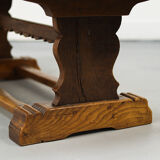 Rustic farmhouse refectory oak coffee table