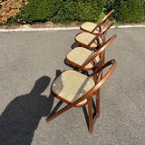Set of 4 Arca folding chairs by Gigi Sabadin for Crassevig 1970