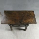 solid wood side table from the 18th century