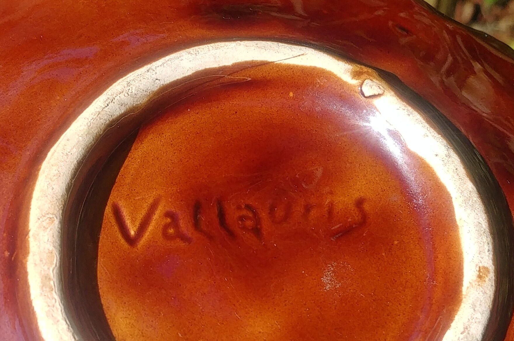 Trinket bowl in glazed ceramic Vallauris