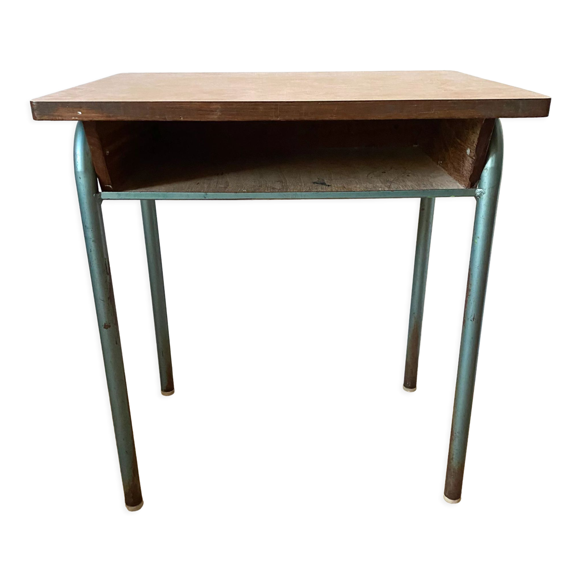 Bureau d'écolier vintage métal et bois