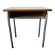 Bureau d'écolier vintage métal et bois