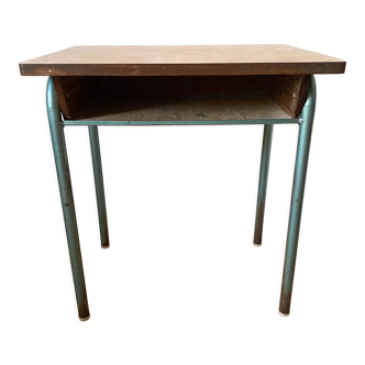 Vintage metal and wood school desk