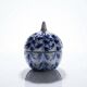 Small blue and white hand-painted vintage Chinese porcelain jewellery box.