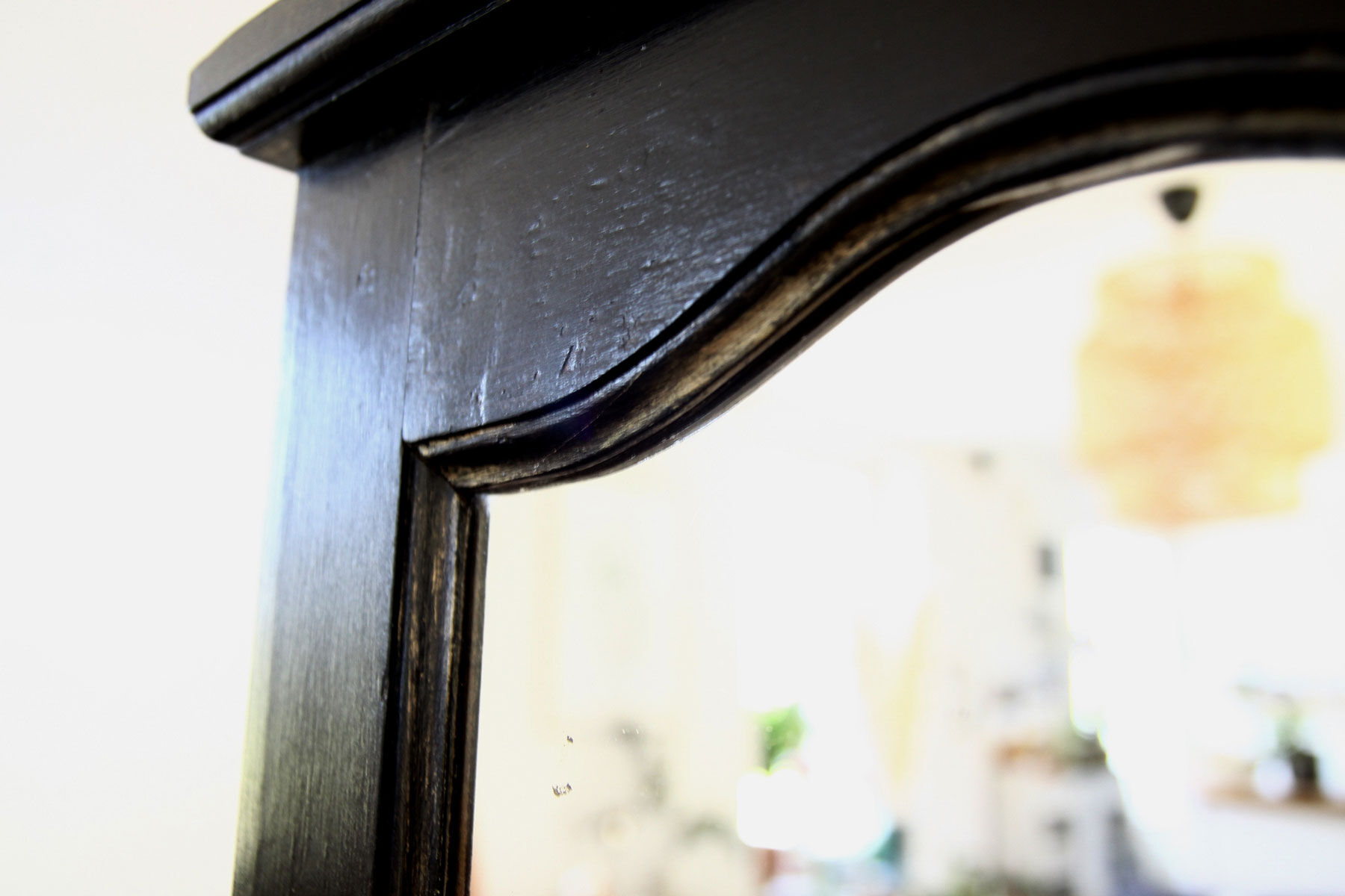 Old-air patinated black mirror 54x38cm