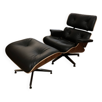 Fauteuil lounge et ottoman Charles Eames édition Herman miller
