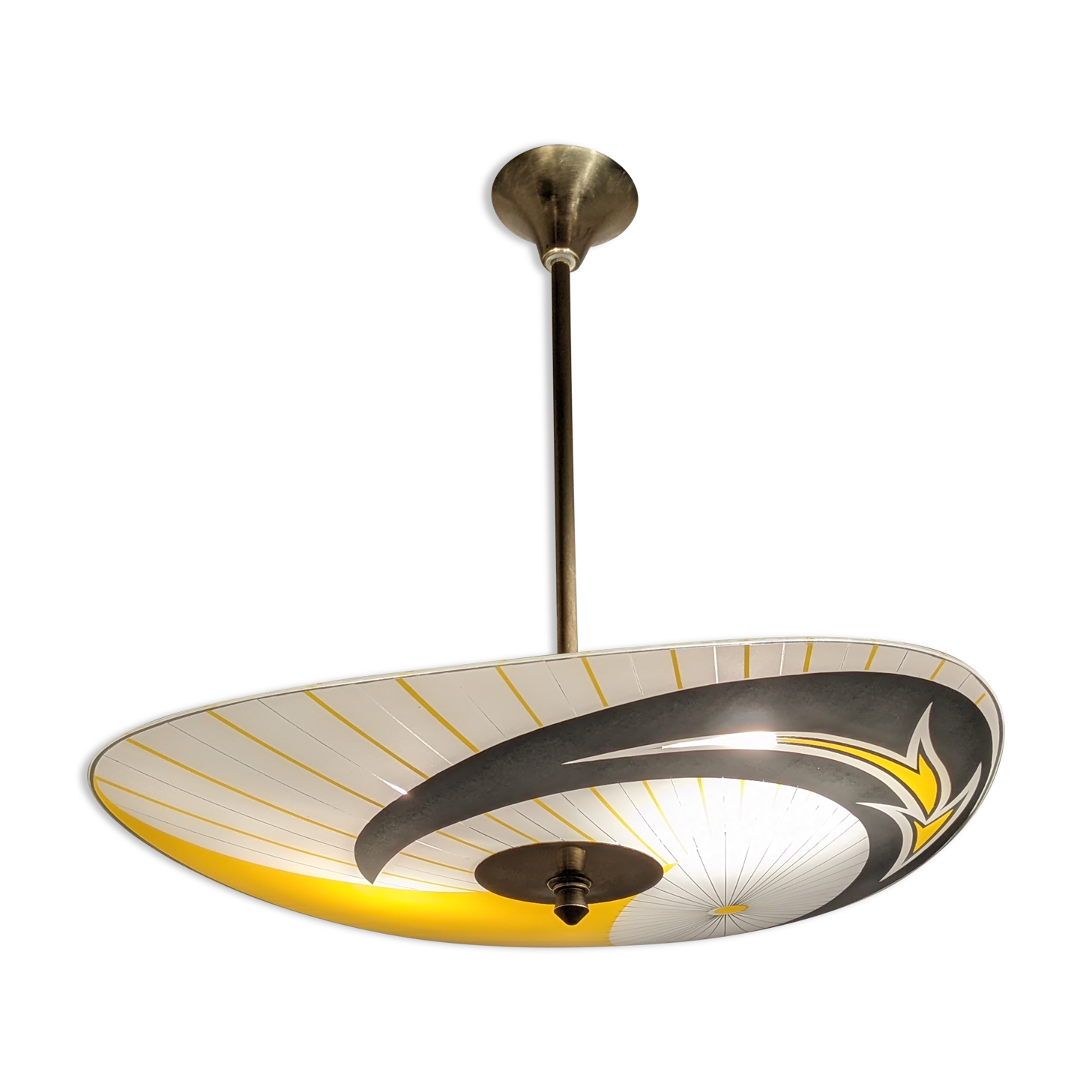 Modernist glass suspension from the 50s/60s