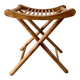 folding wooden stool bamboo style early 20th century