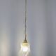 Pair of granite glass and brass pendant lights – poetic elegance