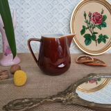 Pot à lait vernissé marron Villeroy & Boch Made in Luxembourg - vintage