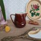 Brown glazed milk jar Villeroy & Boch Made in Luxembourg - vintage
