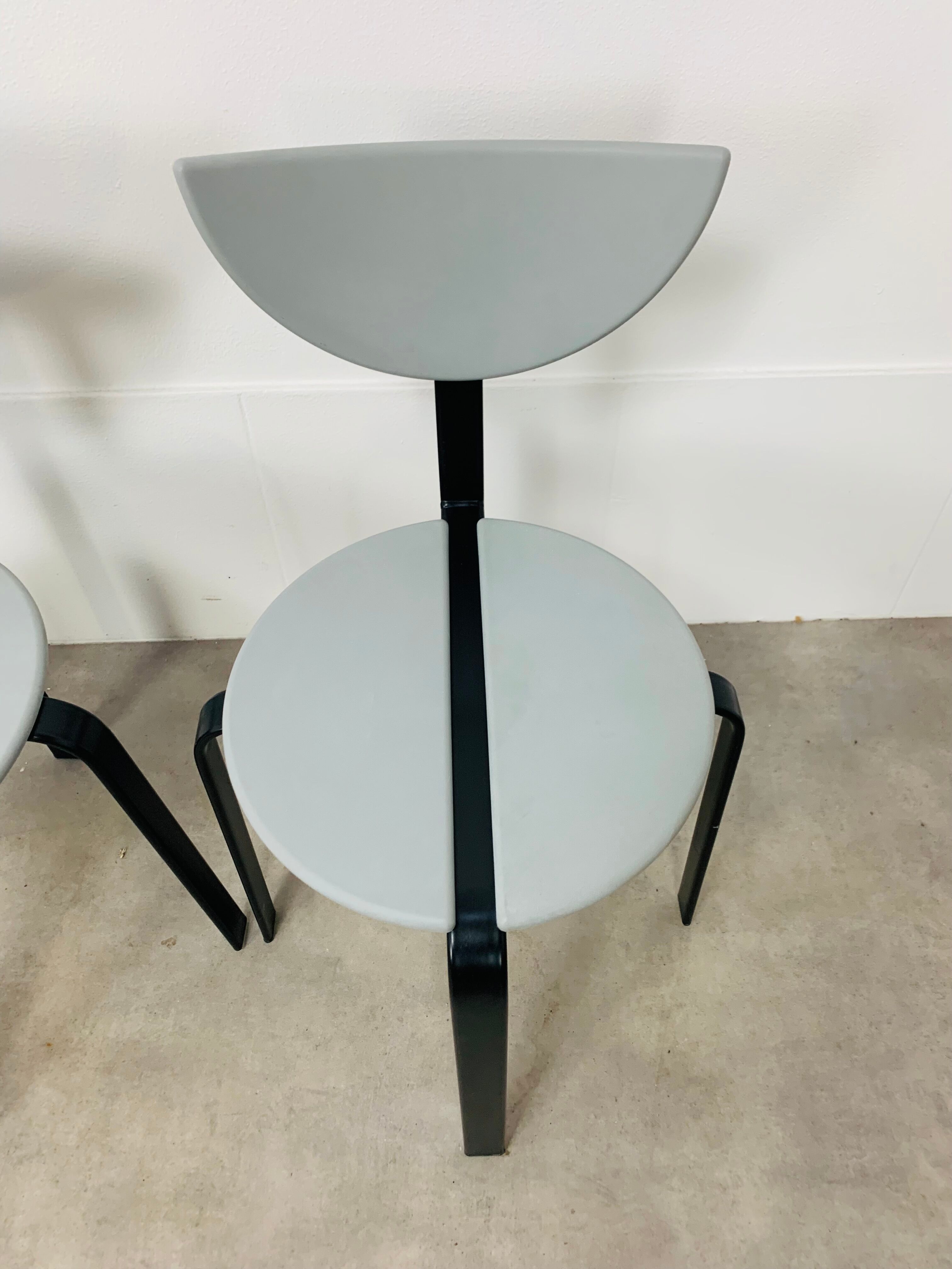 4 chairs Niels Gammelgaard and Lars Mathiasen for Bent Krogh, 1980, postmodern style
