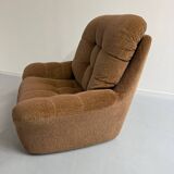Old vintage 60s fabric lounge chair