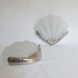 Art deco-style shell wall lamps
