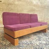 Old sofa design retro purple couch 60s